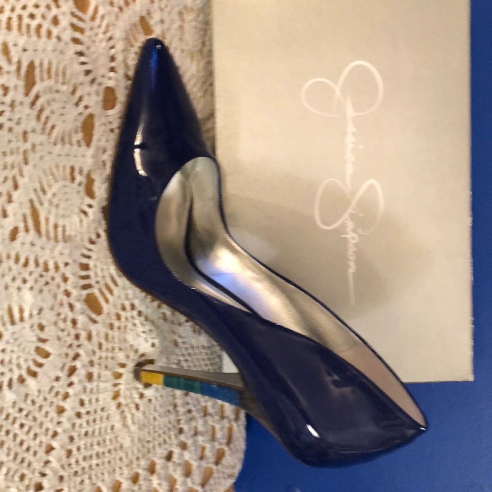 Jessica Simpson patent blue violet  high heels